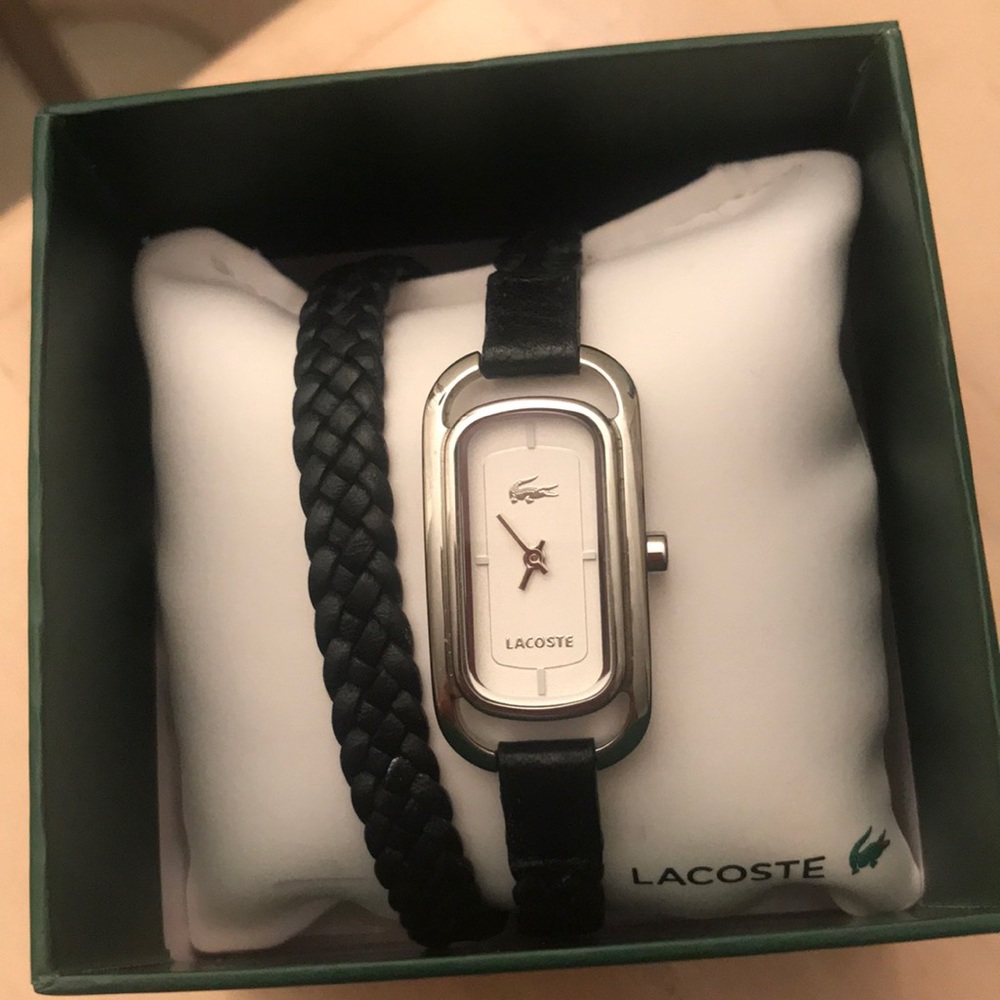 Lacoste double thin strap watch.
